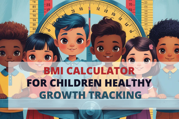 Child measuring height with growth chart for BMI calculation